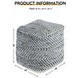 Chevron Blue Pouf