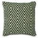 Digover White and Green Accent Pillow