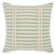 Rowton White and Green Accent Pillow