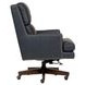 Admiral Luxe Midnight Leather Upholstered Executive Chair with Nailhead Trim