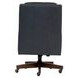 Admiral Luxe Midnight Leather Upholstered Executive Chair with Nailhead Trim