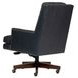 Admiral Luxe Midnight Leather Upholstered Executive Chair with Nailhead Trim