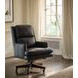 Admiral Luxe Midnight Leather Upholstered Executive Chair with Nailhead Trim