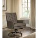 Reese Ardent Iron Leather Upholstered Executive Chair with Nailhead Trim and Casters