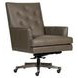 Reese Ardent Iron Leather Upholstered Executive Chair with Nailhead Trim and Casters