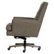 Reese Ardent Iron Leather Upholstered Executive Chair with Nailhead Trim and Casters