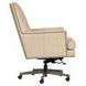 Reese Ardent Dove Leather Upholstered Executive Chair with Nailhead Trim and Casters
