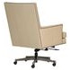 Reese Ardent Dove Leather Upholstered Executive Chair with Nailhead Trim and Casters