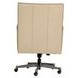 Reese Ardent Dove Leather Upholstered Executive Chair with Nailhead Trim and Casters