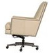 Reese Ardent Dove Leather Upholstered Executive Chair with Nailhead Trim and Casters