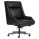 Cameron Ardent Onyx Leather Upholstered Executive Chair
