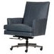 Adler Venetian Blue Leather Upholstered Executive Chair