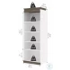 Orion White And Walnut Grey 30" Shelving Unit