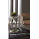 Linea Textured Graphite Metal Round Chairside Table
