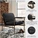 Puckman Black Leather Accent Chair
