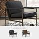 Puckman Black Leather Accent Chair