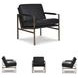 Puckman Black Leather Accent Chair
