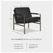 Puckman Black Leather Accent Chair