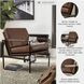 Puckman Brown Leather Accent Chair