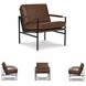 Puckman Brown Leather Accent Chair
