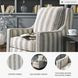 Kambria Ivory And Black Swivel Accent Chair