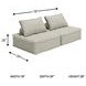 Bales Taupe Modular Loveseat