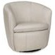 Kierreys Bone Leather Upholstered Swivel Accent Chair