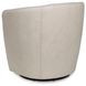 Kierreys Bone Leather Upholstered Swivel Accent Chair
