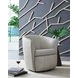 Kierreys Bone Leather Upholstered Swivel Accent Chair