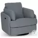 Alainmont Next Gen Nuvella Salt And Pepper Performance Fabric Swivel Power Recliner