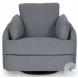Alainmont Next Gen Nuvella Salt And Pepper Performance Fabric Swivel Power Recliner