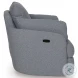 Alainmont Next Gen Nuvella Salt And Pepper Performance Fabric Swivel Power Recliner