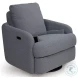 Alainmont Next Gen Nuvella Salt And Pepper Performance Fabric Swivel Power Recliner