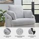 Alainmont Next Gen Nuvella Stone Swivel Performance Fabric Power Recliner
