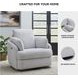 Alainmont Next Gen Nuvella Stone Swivel Performance Fabric Power Recliner