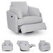 Alainmont Next Gen Nuvella Stone Swivel Performance Fabric Power Recliner
