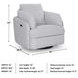 Alainmont Next Gen Nuvella Stone Swivel Performance Fabric Power Recliner
