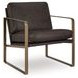 Bradett Dark Brown Leather Upholstered Accent Chair