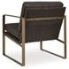Bradett Dark Brown Leather Upholstered Accent Chair