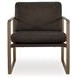 Bradett Dark Brown Leather Upholstered Accent Chair