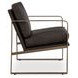 Bradett Dark Brown Leather Upholstered Accent Chair