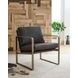 Bradett Dark Brown Leather Upholstered Accent Chair