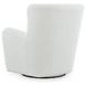 Rowenburg Cream Upholstered Swivel Glider Accent Chair