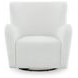 Rowenburg Cream Upholstered Swivel Glider Accent Chair