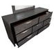 Kinsley Black Heron 7 Drawer Dresser with Portrait Mirror