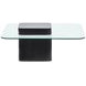 Donora Clear Glass and Obsidian Square Glass Top Occassional Table Set