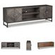 Treybrook Distressed Gray And Black 71" Accent Cabinet