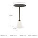 Caramont Black And White 12" Accent Table