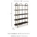 Brentmour Brown And Gold Bookcase