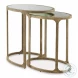 Irmaleigh Antiqued gold tone Accent Table Set Of 2